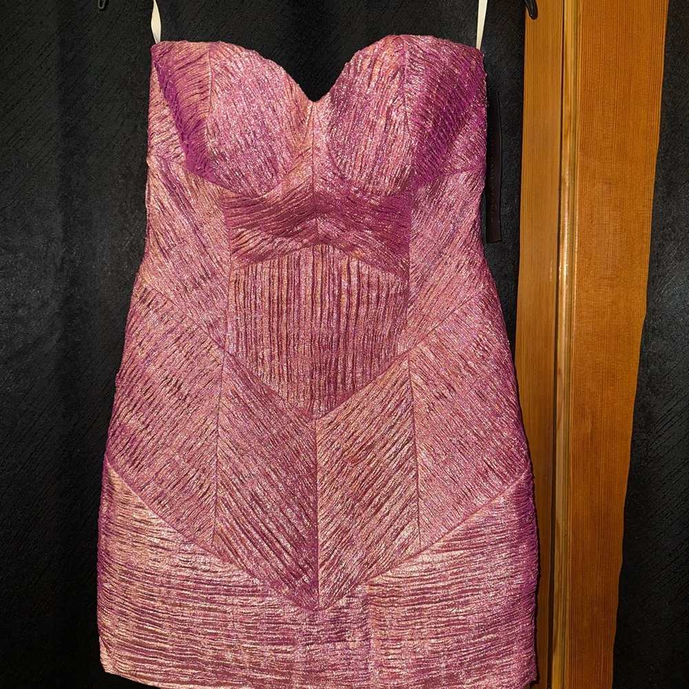 Pink Bodycon Sweetheart Cocktail Dress